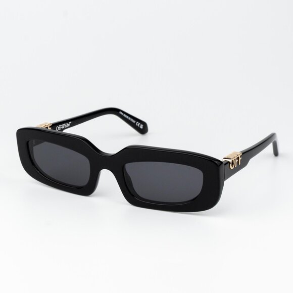 Off-White RENTON Sunglasses Black Rectangle OERI13C RENTON 1007 NEW AUTHENTIC - Picture 2 of 15